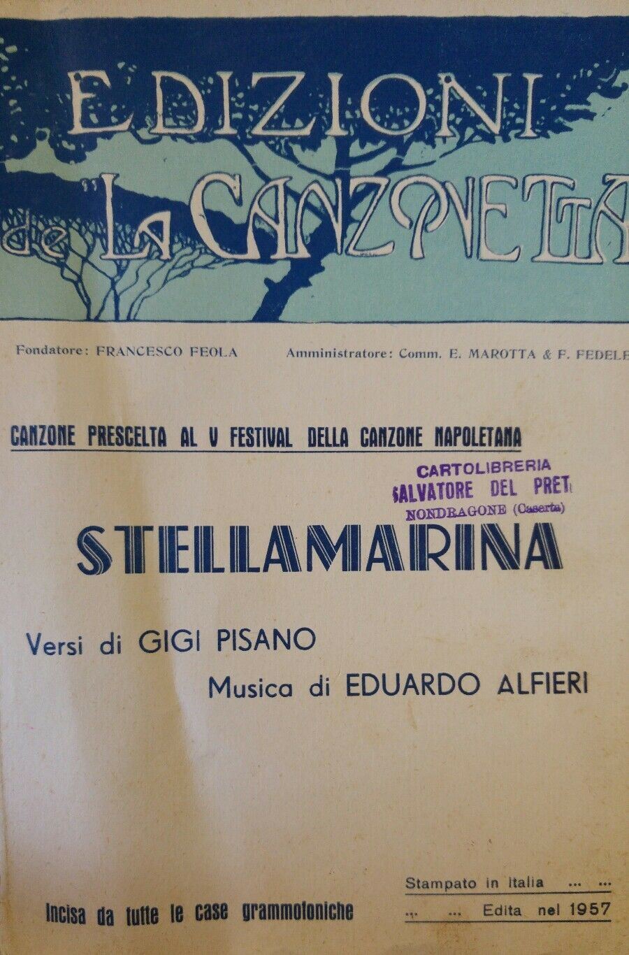 SPARTITO MUSICALE STELLAMARINA