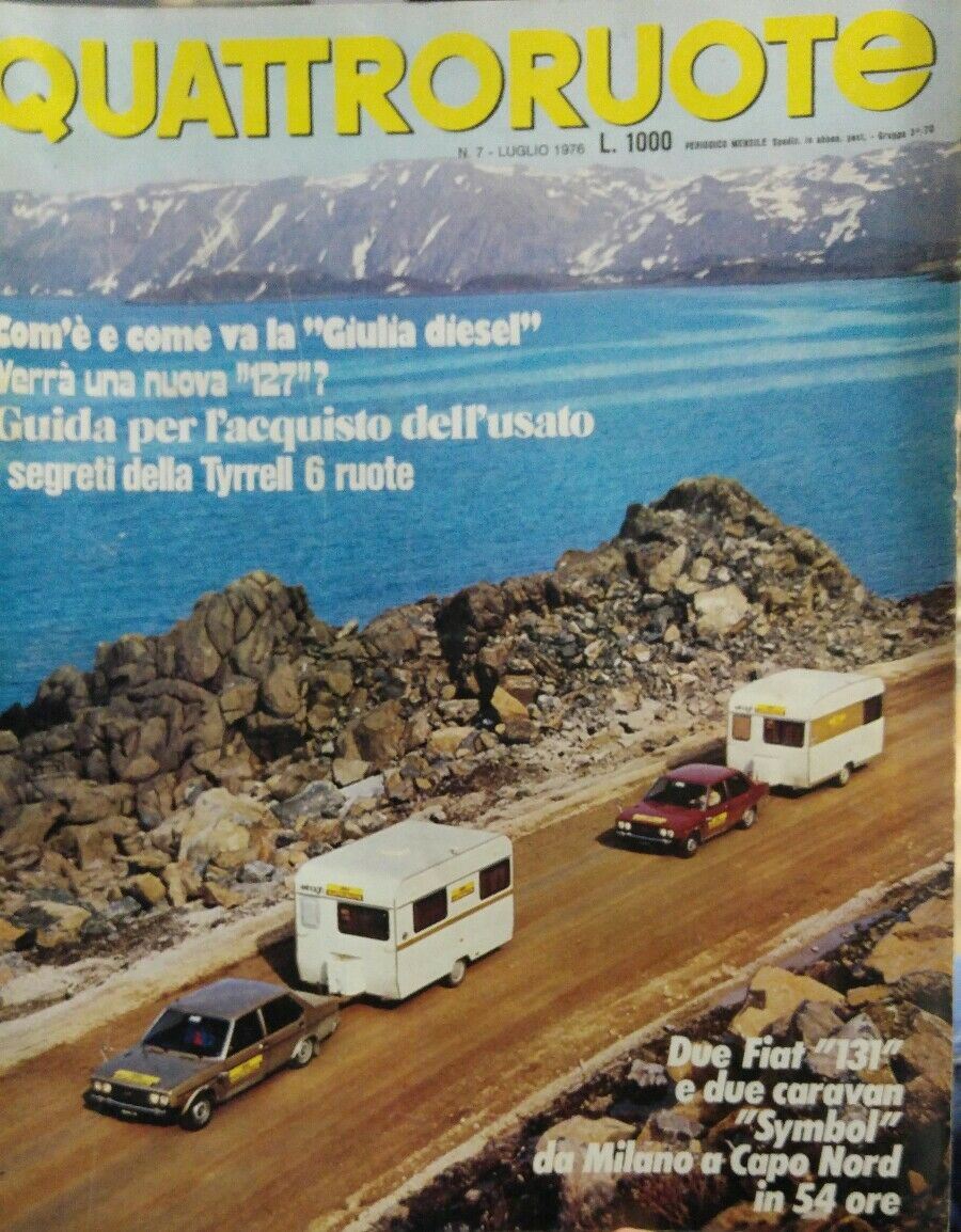 QUATTRORUOTE LUGLIO 1976 GIULIA DIESEL
