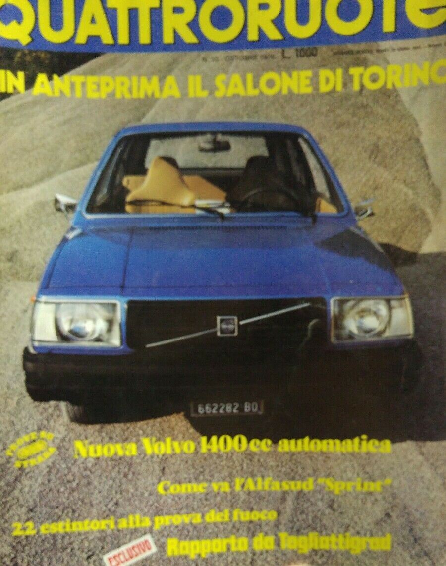 QUATTRORUOTE OTTOBRE 1976 SALONE DI TORINO