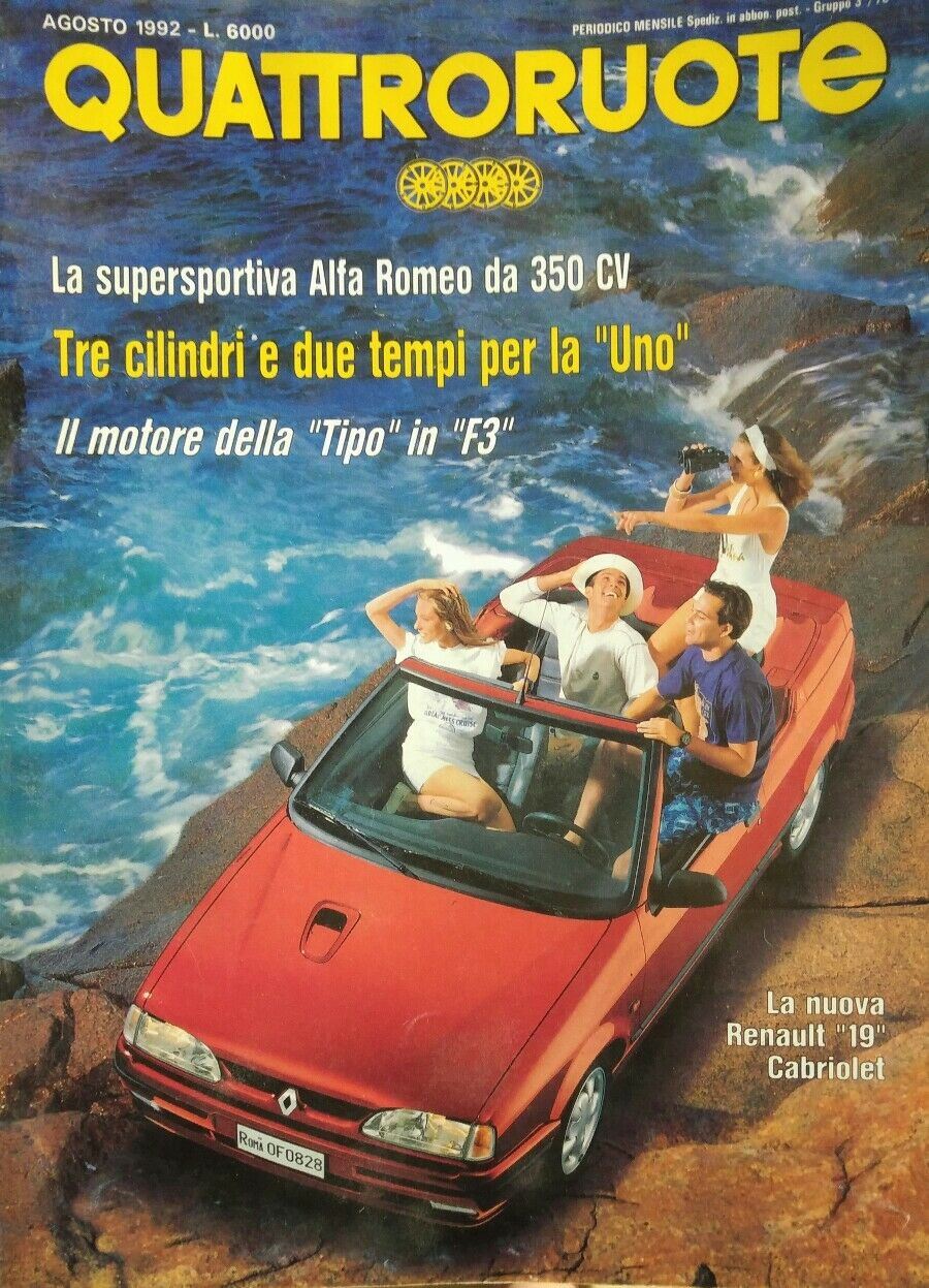 QUATTRORUOTE AGOSTO 1992