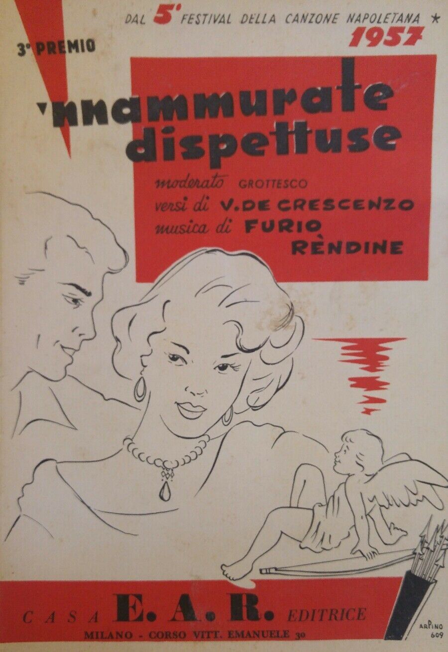 SPARTITO MUSICALE NNAMURATE DISPETTUSE FURIO RENDINE