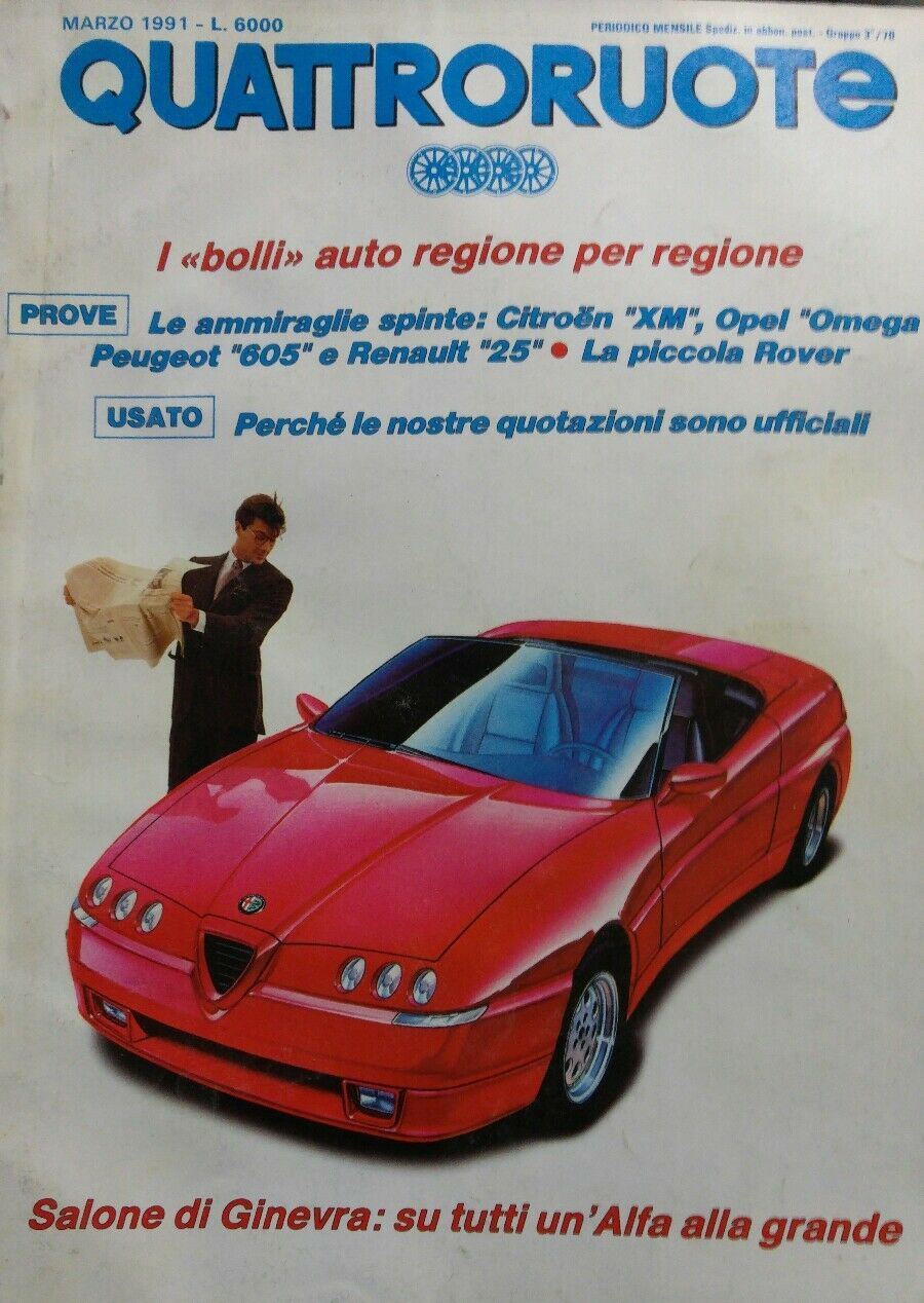 QUATTRORUOTE MARZO 1991 ALFA SPIDER
