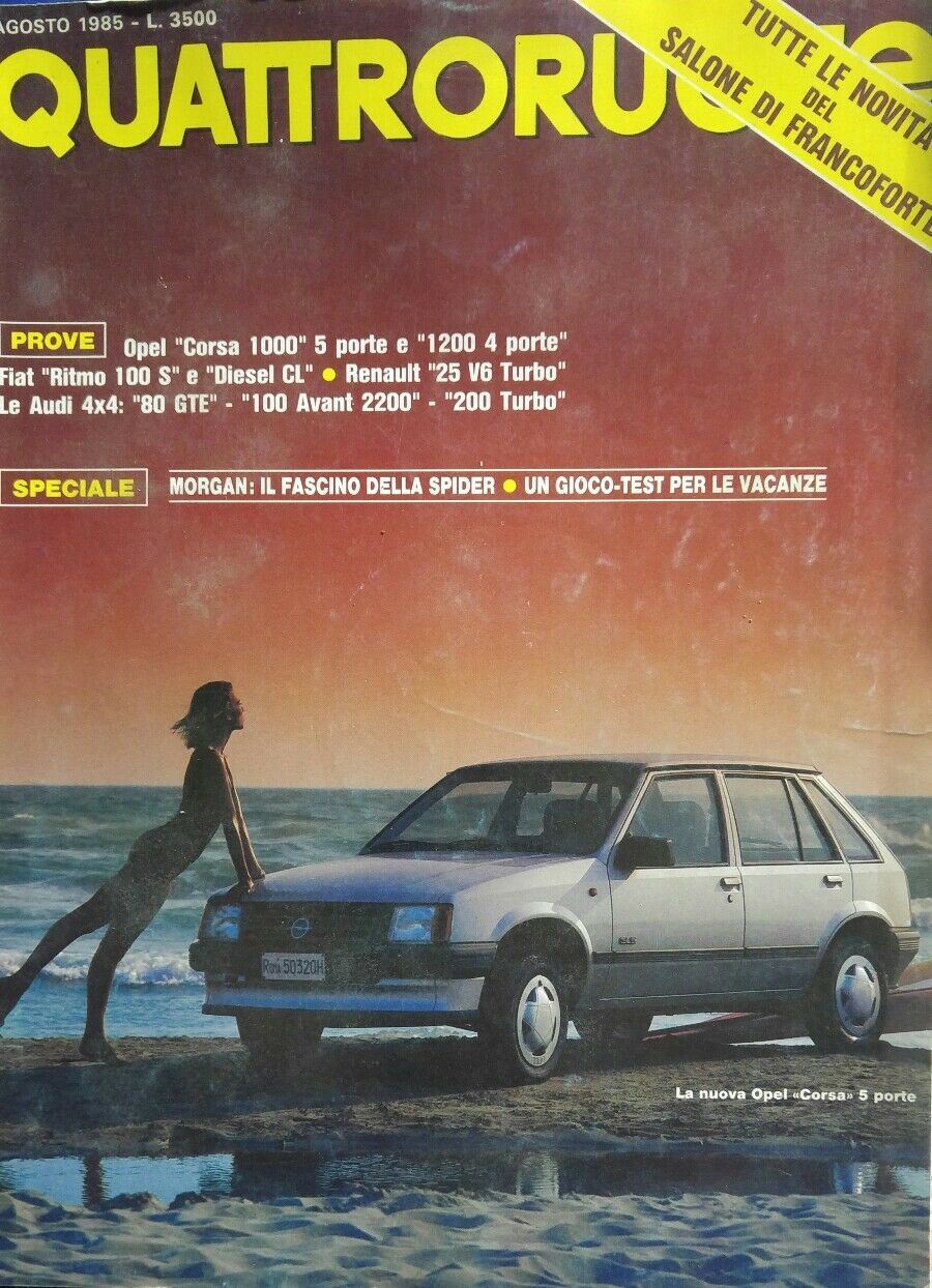 QUATTRORUOTE AGOSTO 1985