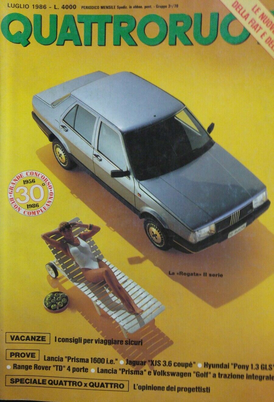 QUATTRORUOTE LUGLIO 1986