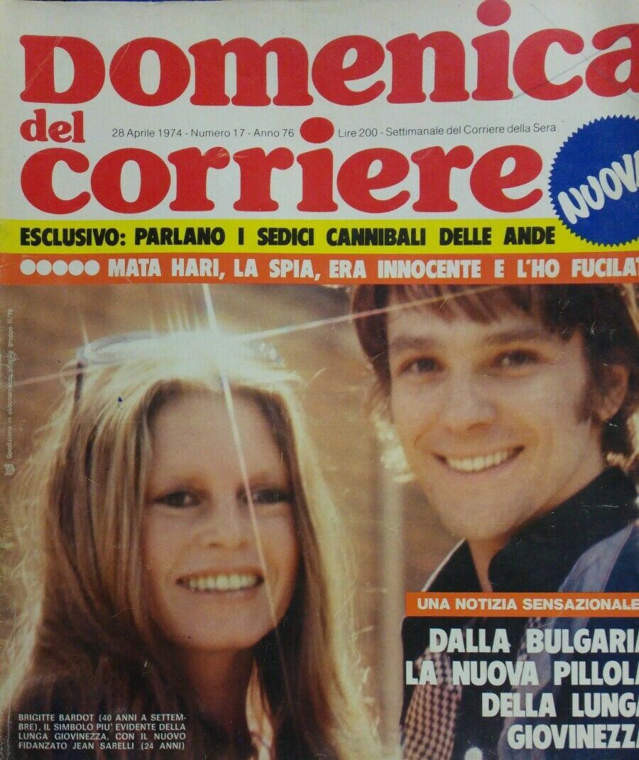 DOMENICA DEL CORRIERE N.17 1976 BRIGITTE BARDOT