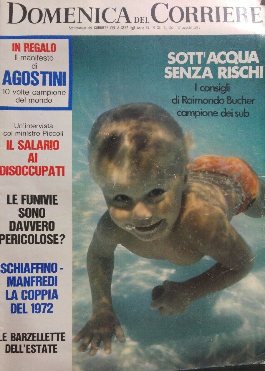 DOMENICA DEL CORRIERE N.33 1971 POSTER DI AGOSTINI