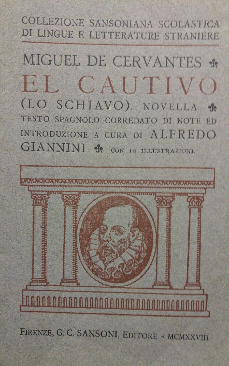 MIGUEL DE CERVANTES EL CAUTIVO 1928 AE245
