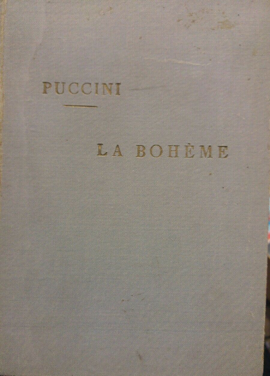 SPARTITO PER PIANOFORTE LA BOHEME RICORDI