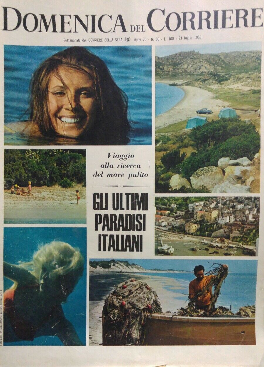 DOMENICA DEL CORRIERE N.30 1968 I PARADISI ITALIANI