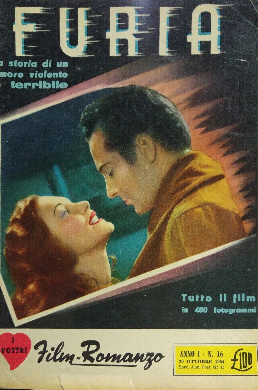 FILM ROMANZO N.16 1954 FURIA