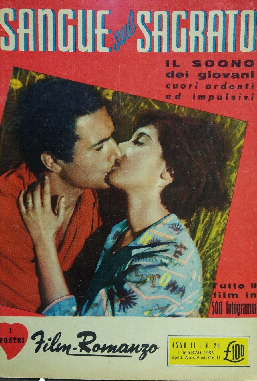 FILM ROMANZO N.29 1955 SANGUE SUL SAGRATO