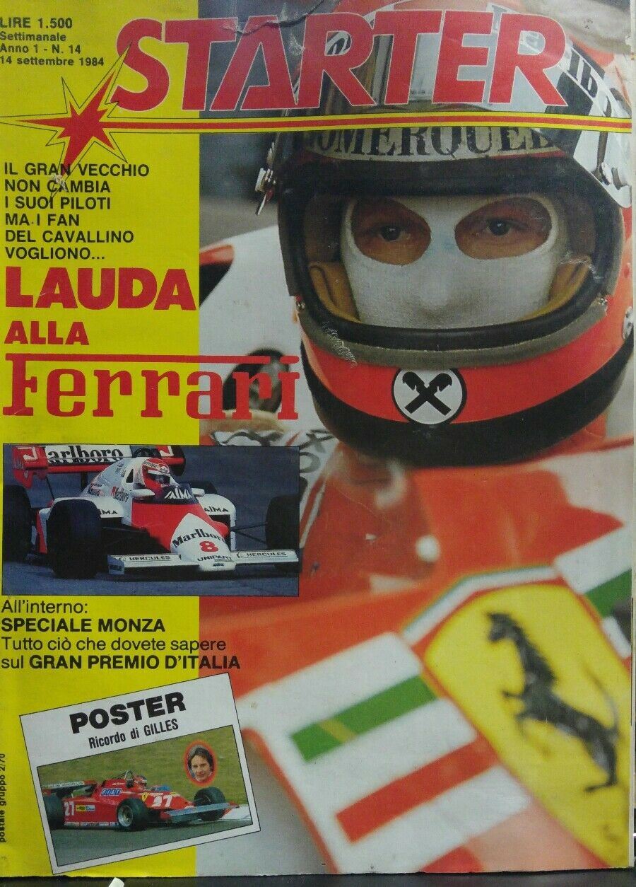 STARTER N.14 1984 POSTER DI GILLES VILLENEUVE