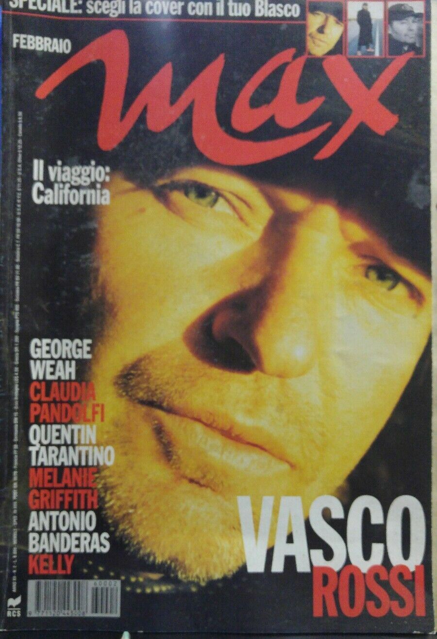 MAX FEBBRAIO 1996 VASCO ROSSI WEAH QUENTIN TARANTINO ANTONIO BANDERAS