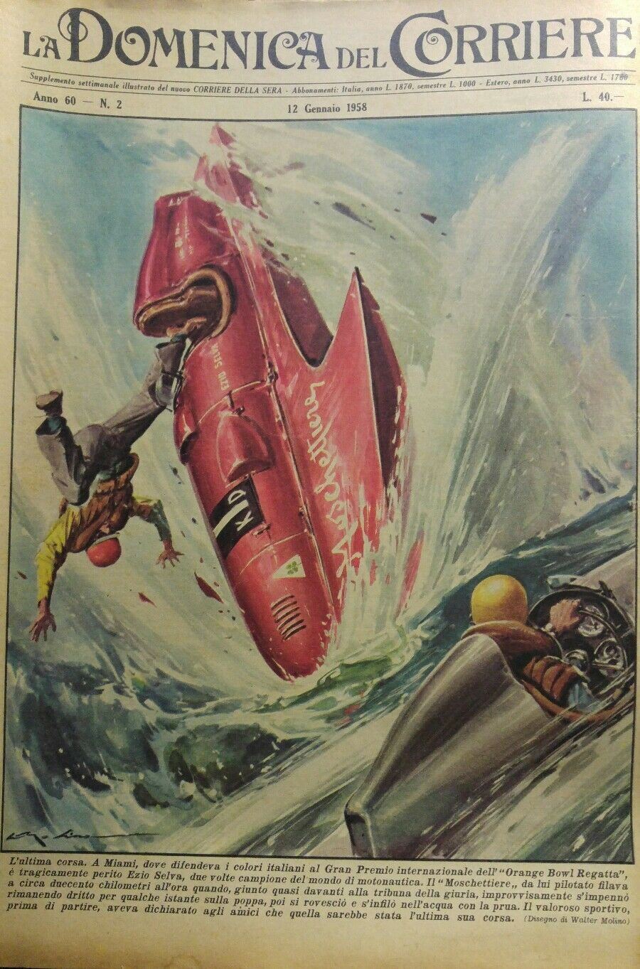 LA DOMENICA DEL CORRIERE N.2 1958