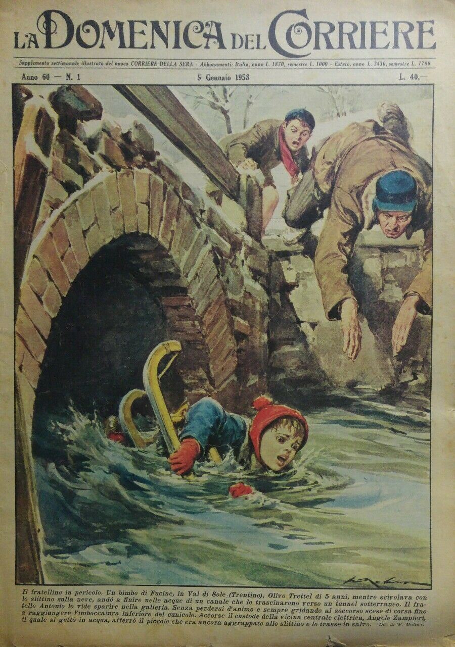 LA DOMENICA DEL CORRIERE N.1  1958