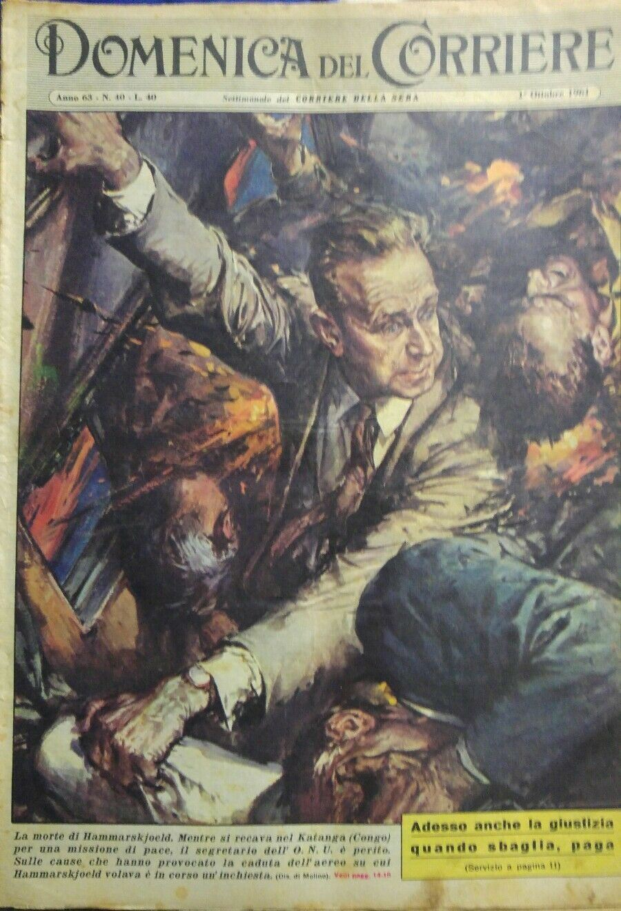 DOMENICA DEL CORRIERE N.40 1961