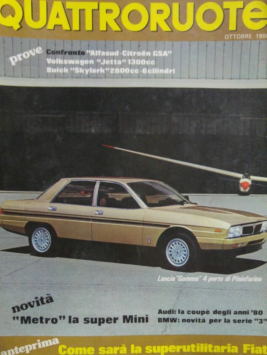 QUATTRORUOTE OTTOBRE 1980