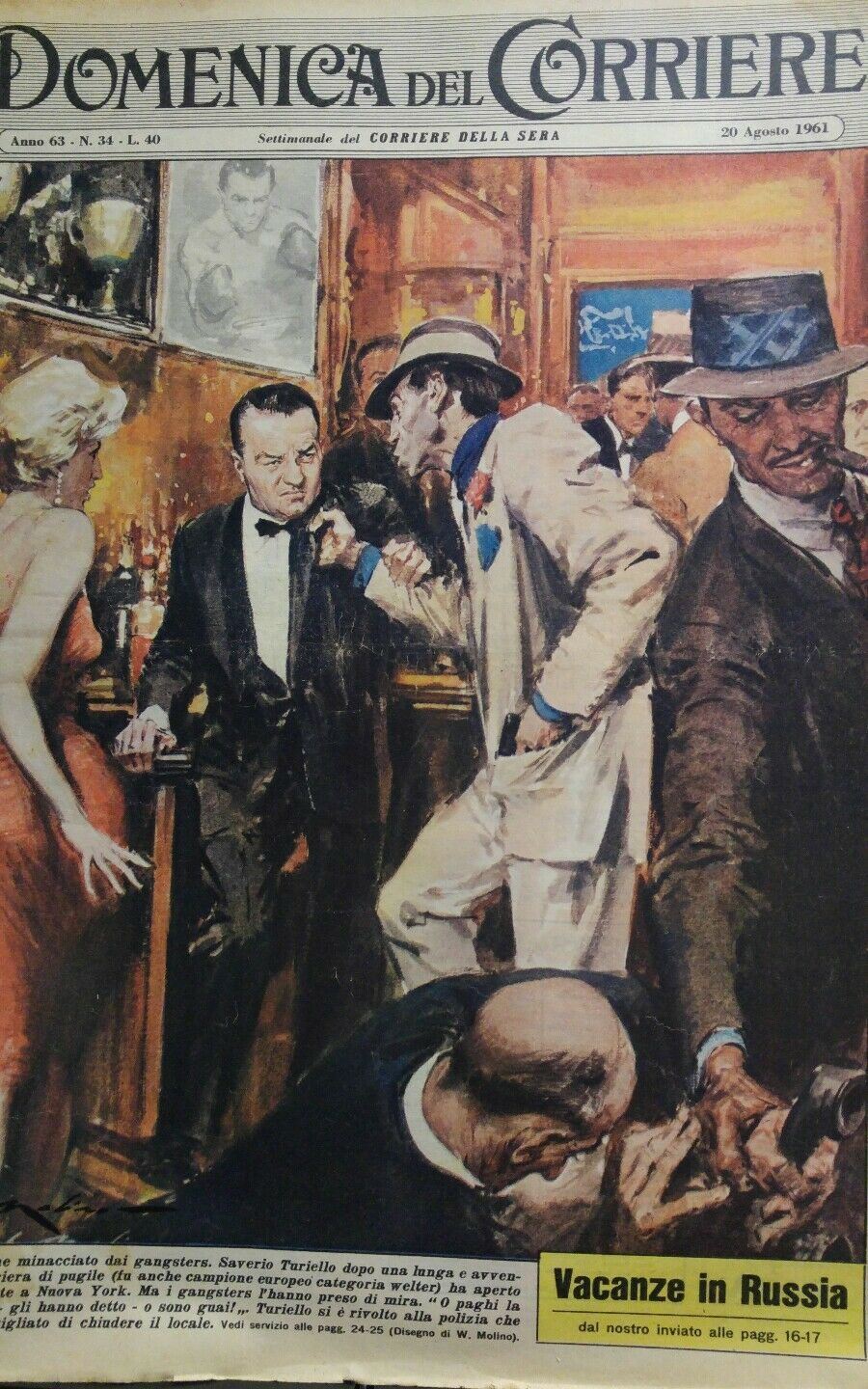 DOMENICA DEL CORRIERE N.34 1961