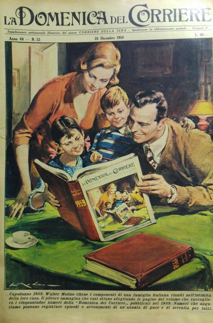 LA DOMENICA DEL CORRIERE N.52 1958
