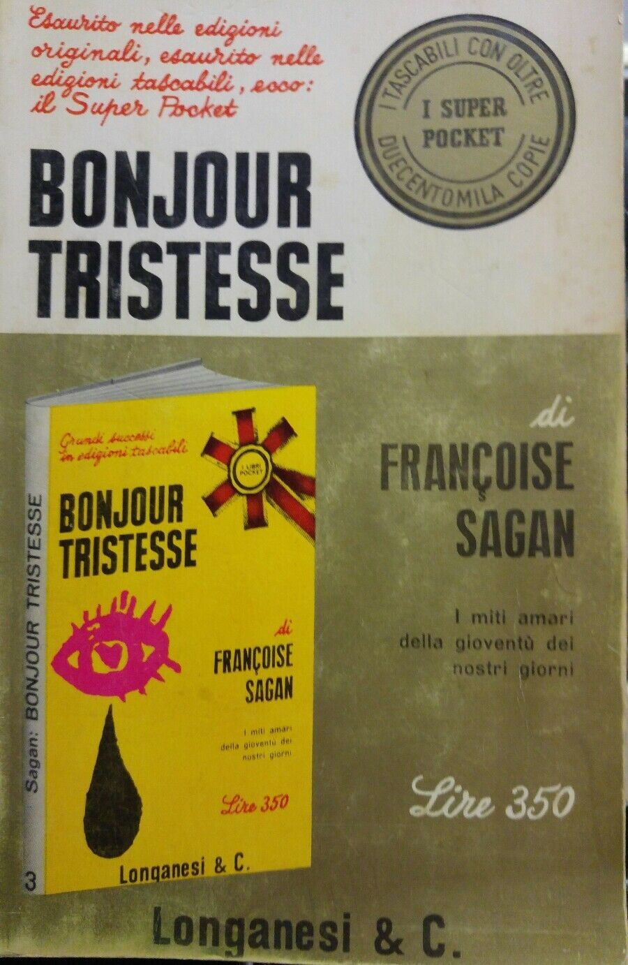 BONJOUR TRISTESSE F. SAGAN