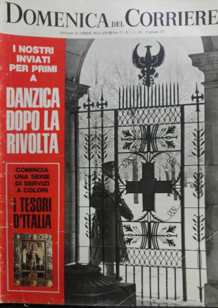 DOMENICA DEL CORRIERE N.3  1971 LA RIVOLTA DI DANZICA