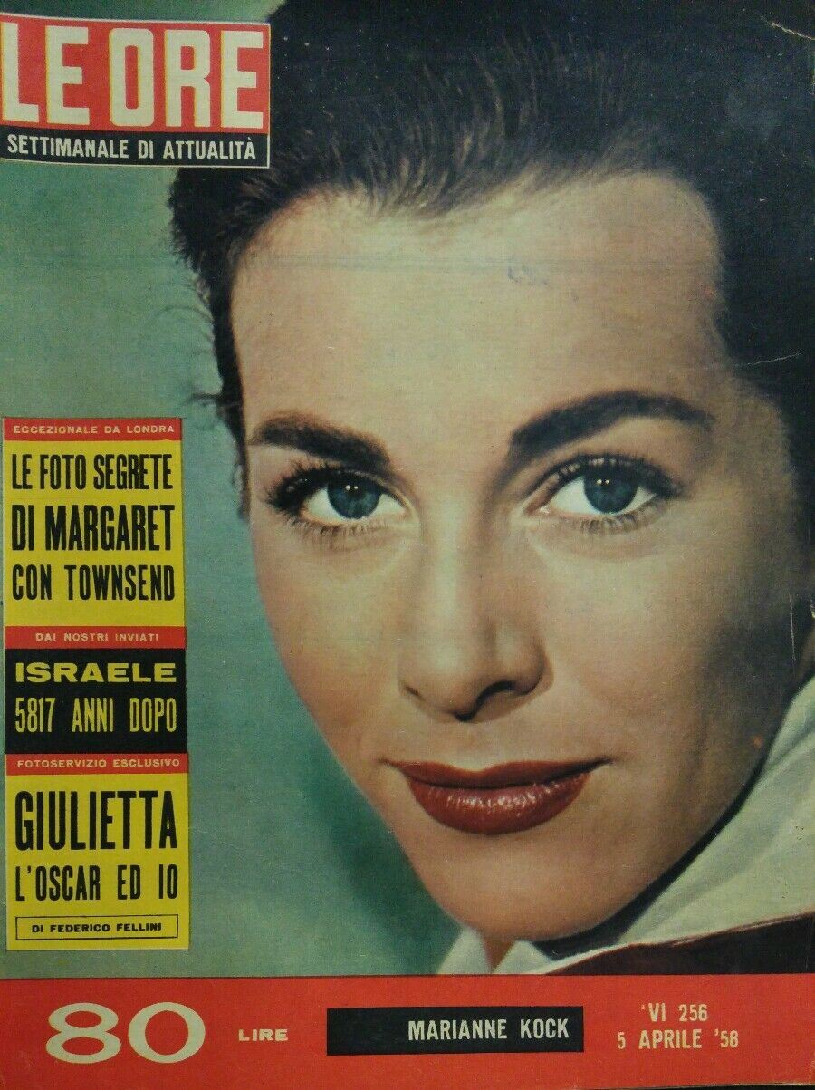 LE ORE N.256 1958 MARIANNE KOCK