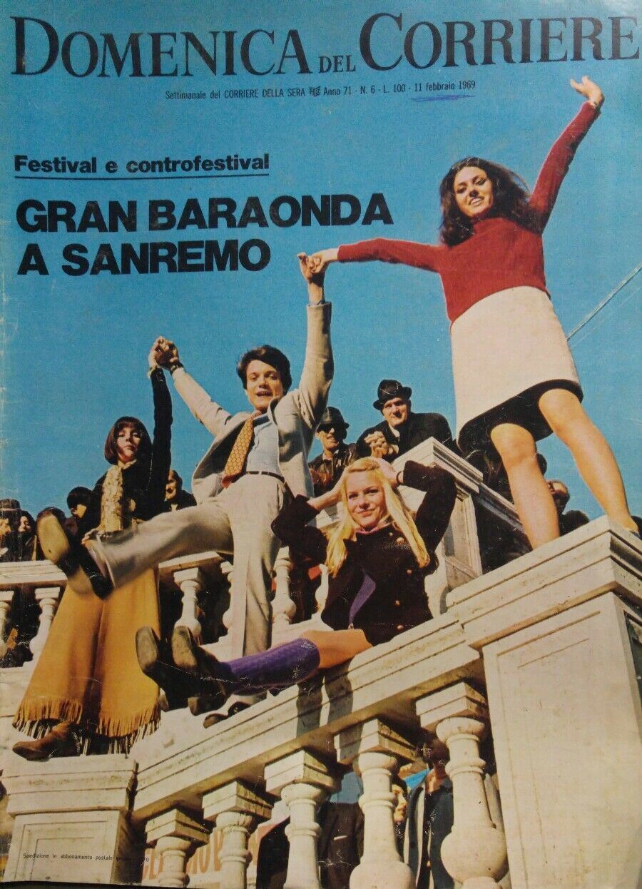 DOMENICA DEL CORRIERE N.6 1969 FESTIVAL DI SANREMO