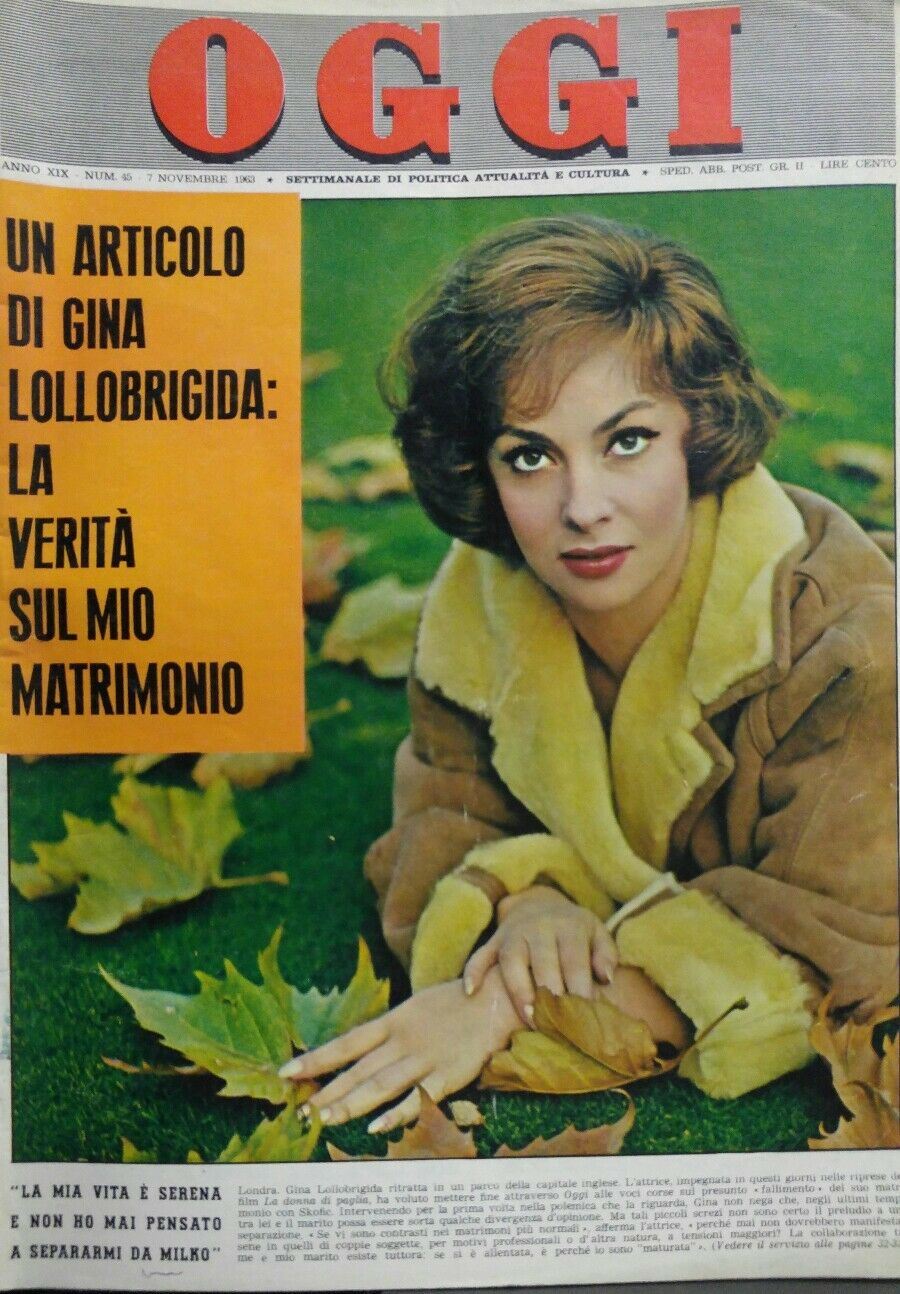 OGGI N.45 1963 GINA LOLLOBRIGIDA