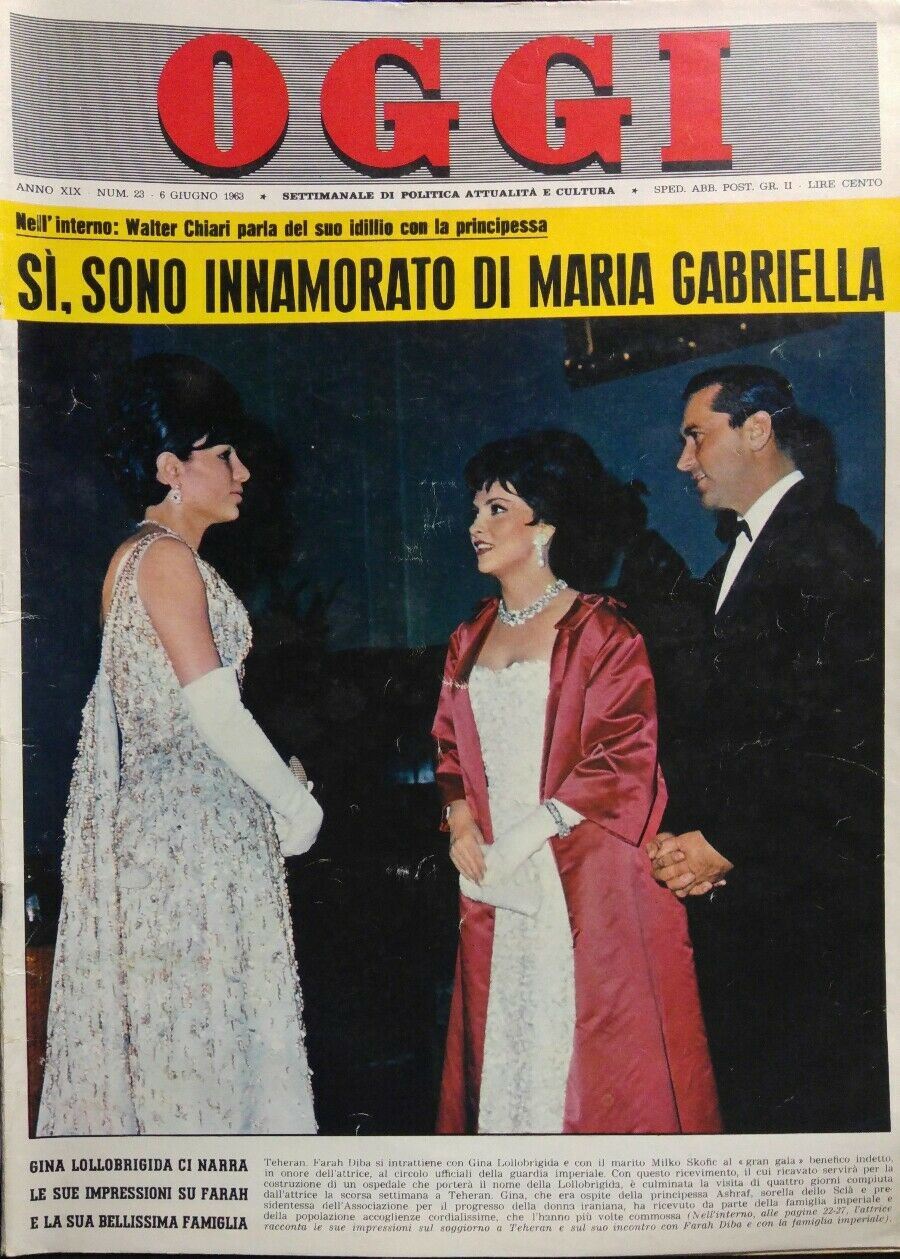 OGGI N.23 1963 WALTER CHIARI GINA LOLLOBRIGIDA
