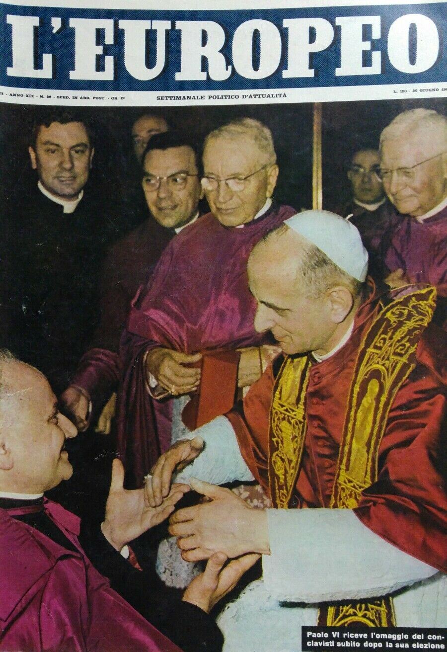 L'EUROPEO N.36 1963 PAOLO VI PAPA