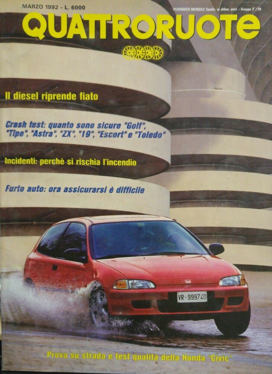 QUATTRORUOTE MARZO 1992