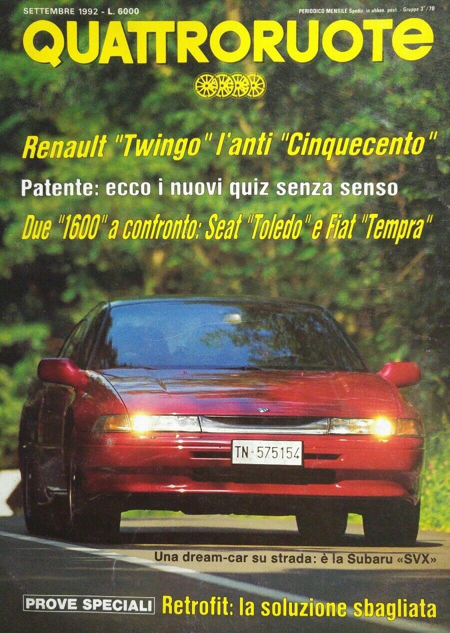 QUATTRORUOTE SETTEMBRE 1992