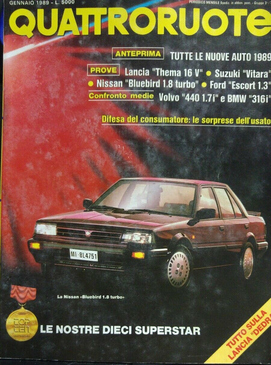 QUATTRORUOTE GENNAIO 1989