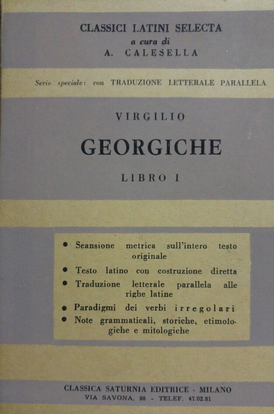 VIRGILIO GEORGICHE LIBRO I