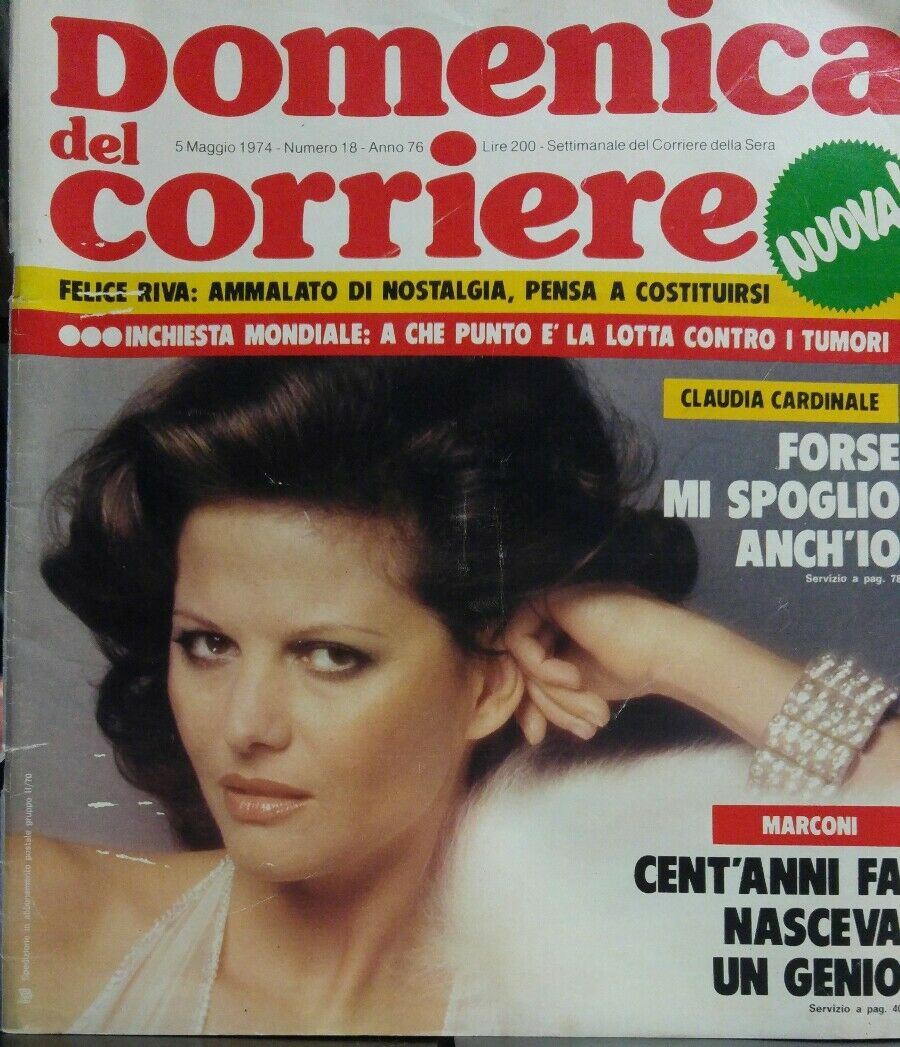 DOMENICA DEL CORRIERE N.18 1974 CLAUDIA CARDINALE