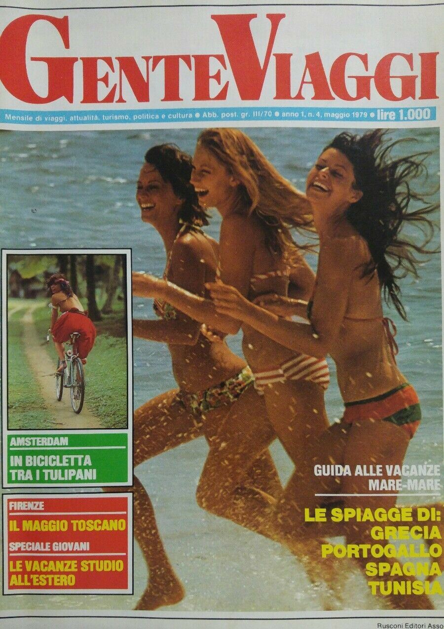 GENTE VIAGGI N.4 1979 AMSTERDAM FIRENZE GRECIA PORTOGALLO SPAGNA TUNISIA