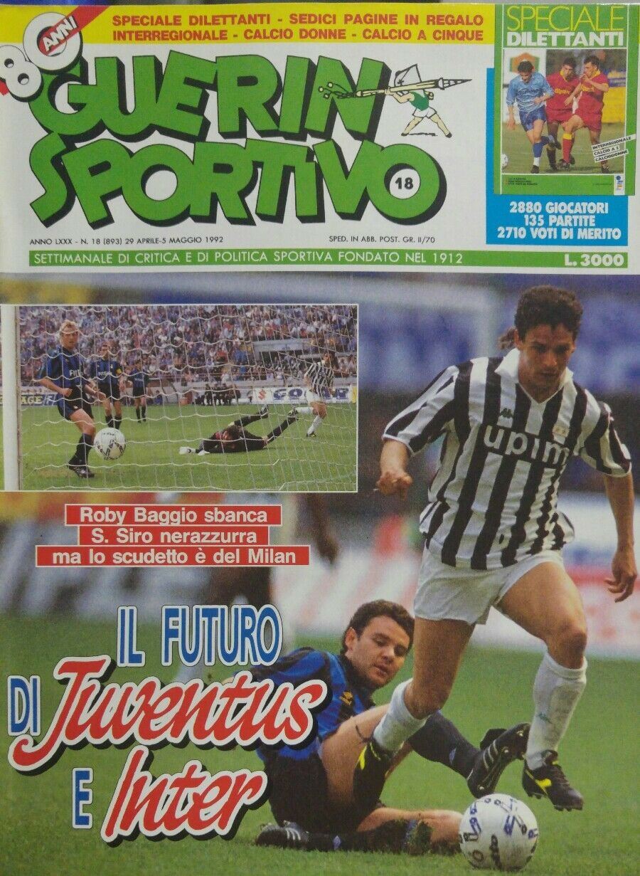 GUERIN SPORTIVO N.18 1992 OTTIMO