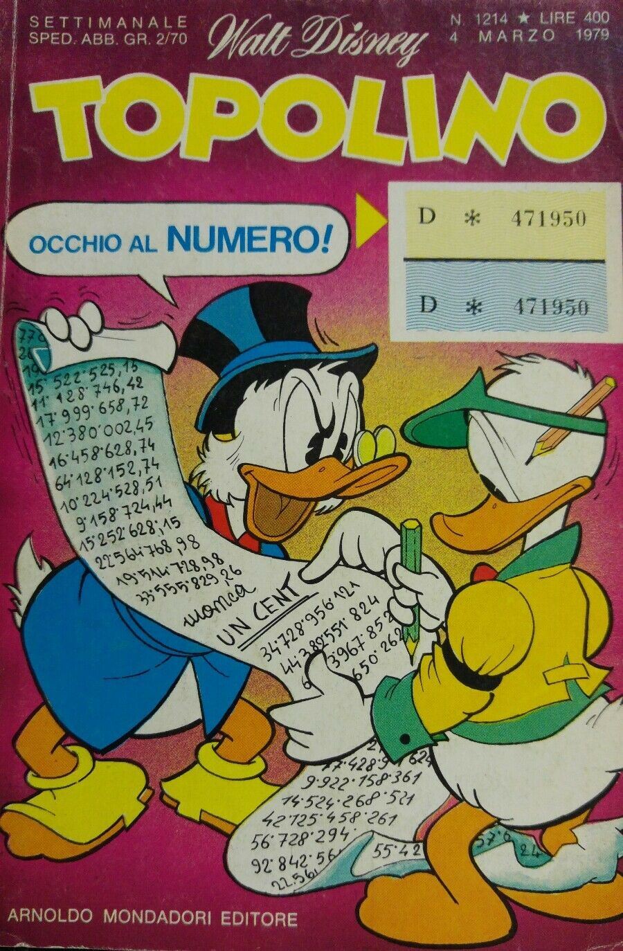 TOPOLINO N 1214 1979