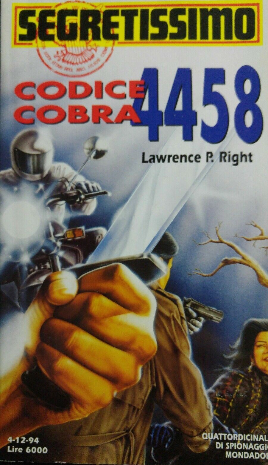 SEGRETISSIMO N.1268  CODICE COBRA 4458