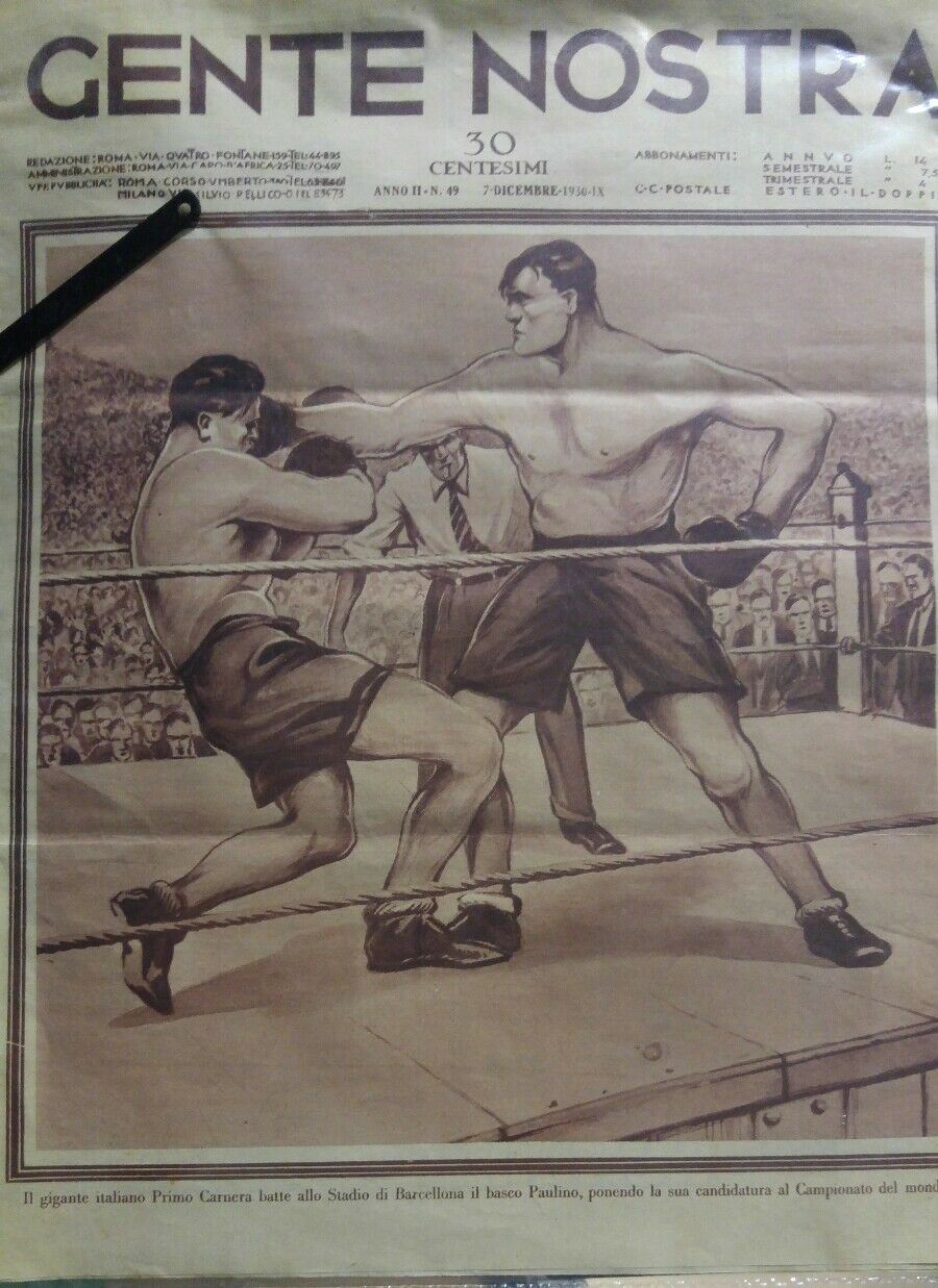 GENTE NOSTRA N.49 1930 PRIMO CARNERA