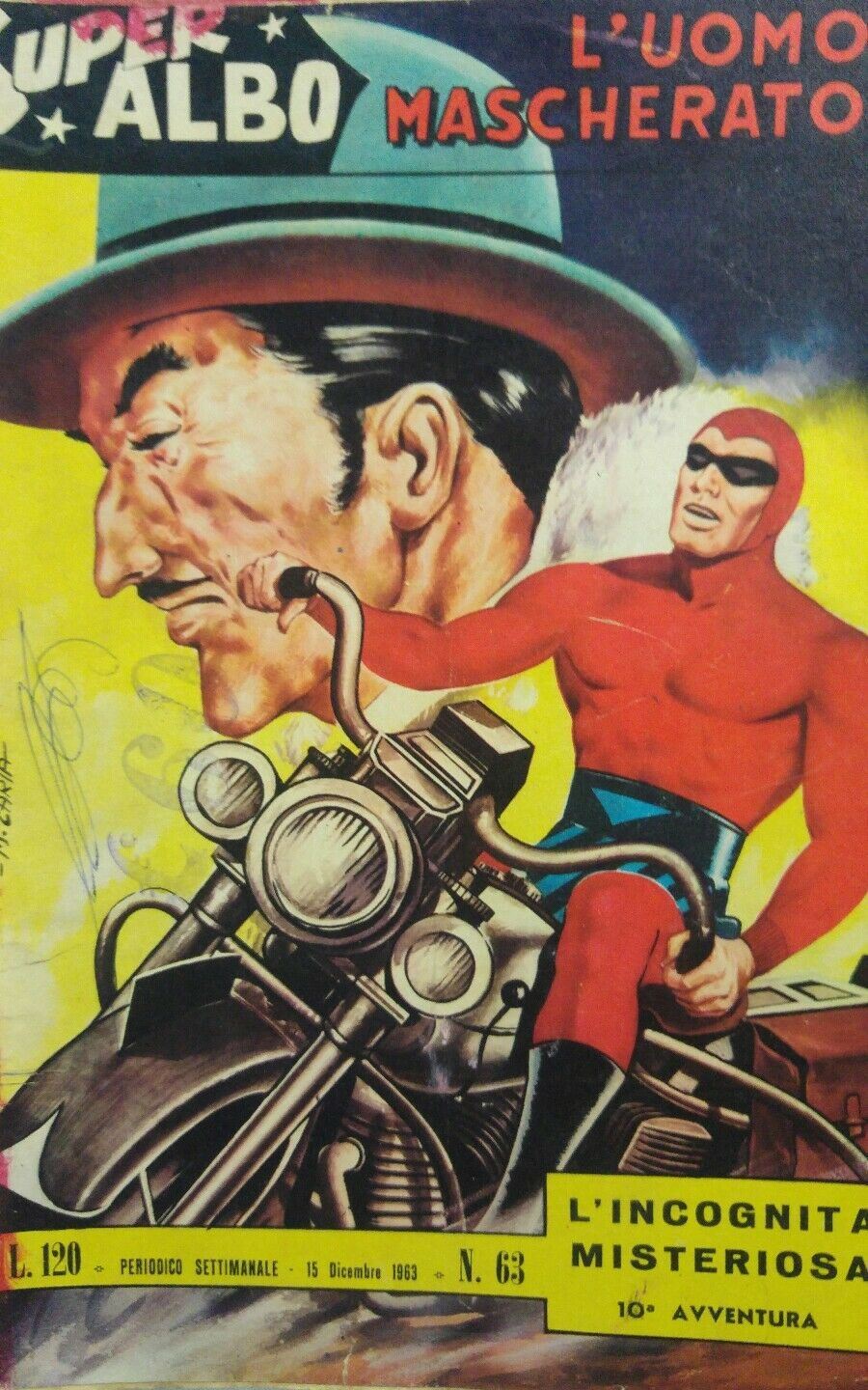 SUPER ALBO L'UOMO MASCHERATO N.63 L'INCOGNITA MISTERIOSA