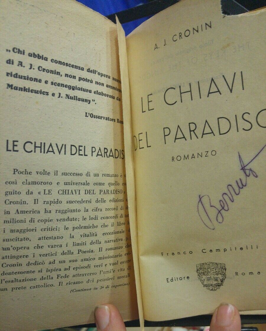 LE CHIAVI DEL PARADISO CRONIN CAMPITELLI