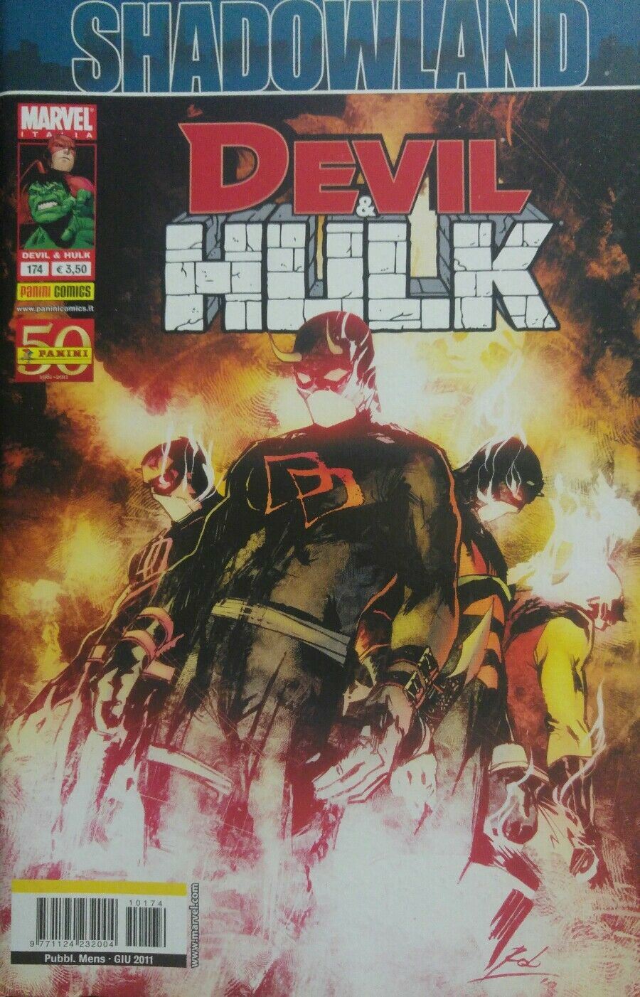 DEVIL E HULK N.174 SHADOWLAND PANINI