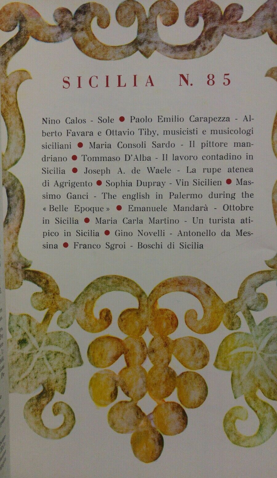 SICILIA N.85 1979 FLACCOVIO