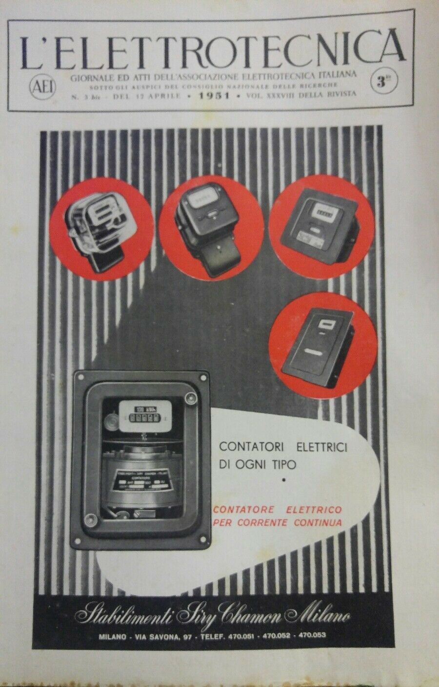 L'ELETTROTECNICA N.3 1951