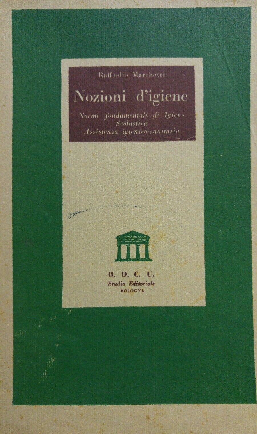 NOZIONI D'IGIENE R. MARCHETTI P12148
