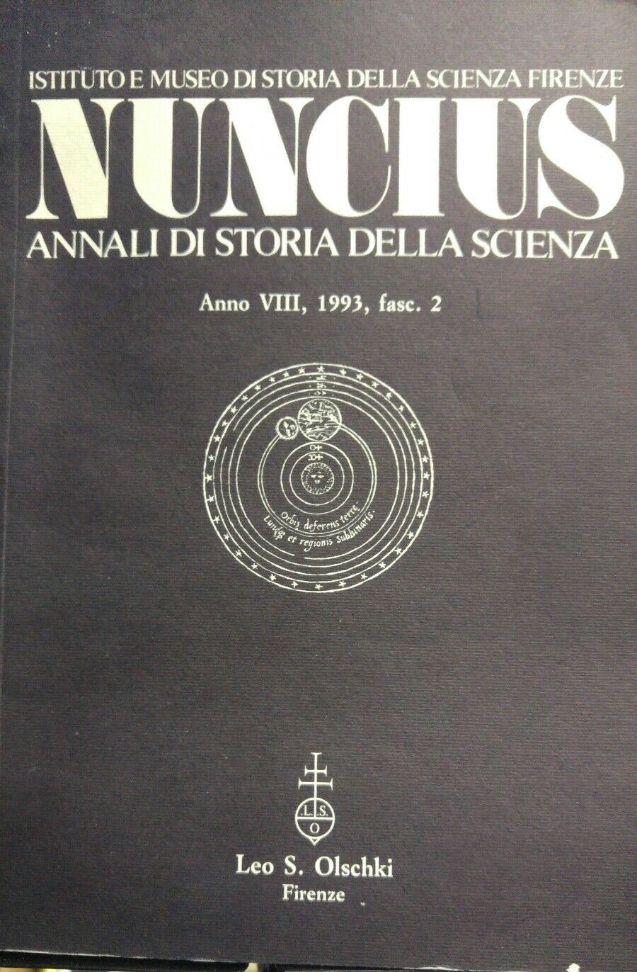 NUNCIUS ANNALI DI STORIA DELLA SCIENZA ANNO VIII 1993 FASC. 2. P12161