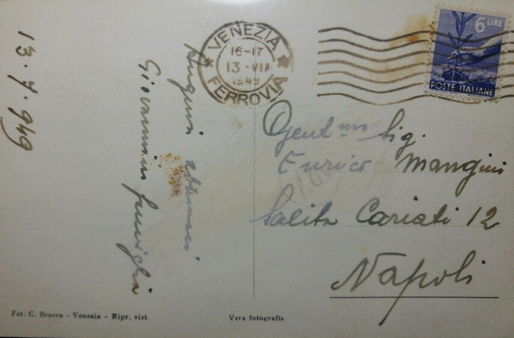 CARTOLINA VENEZIA CANAL GRANDE 1949 CP01