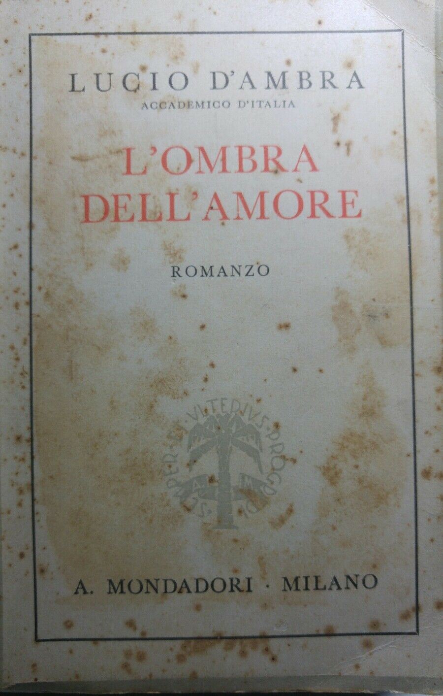 L'OMBRA DELL'AMORE D'AMBRA 1938 Q61