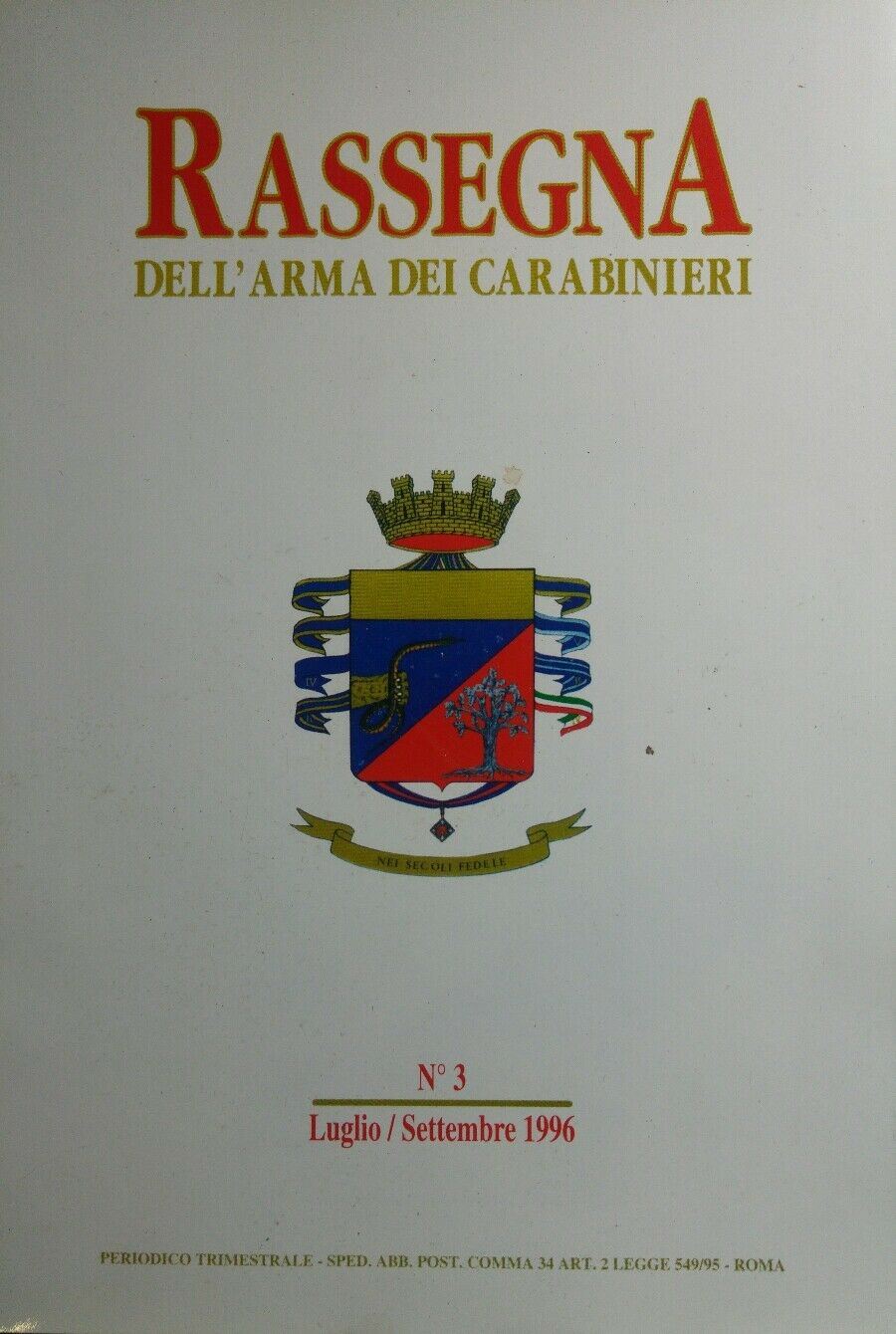 RASSEGNA DELL'ARMA DEI CARABINIERI N.3 1996 R35